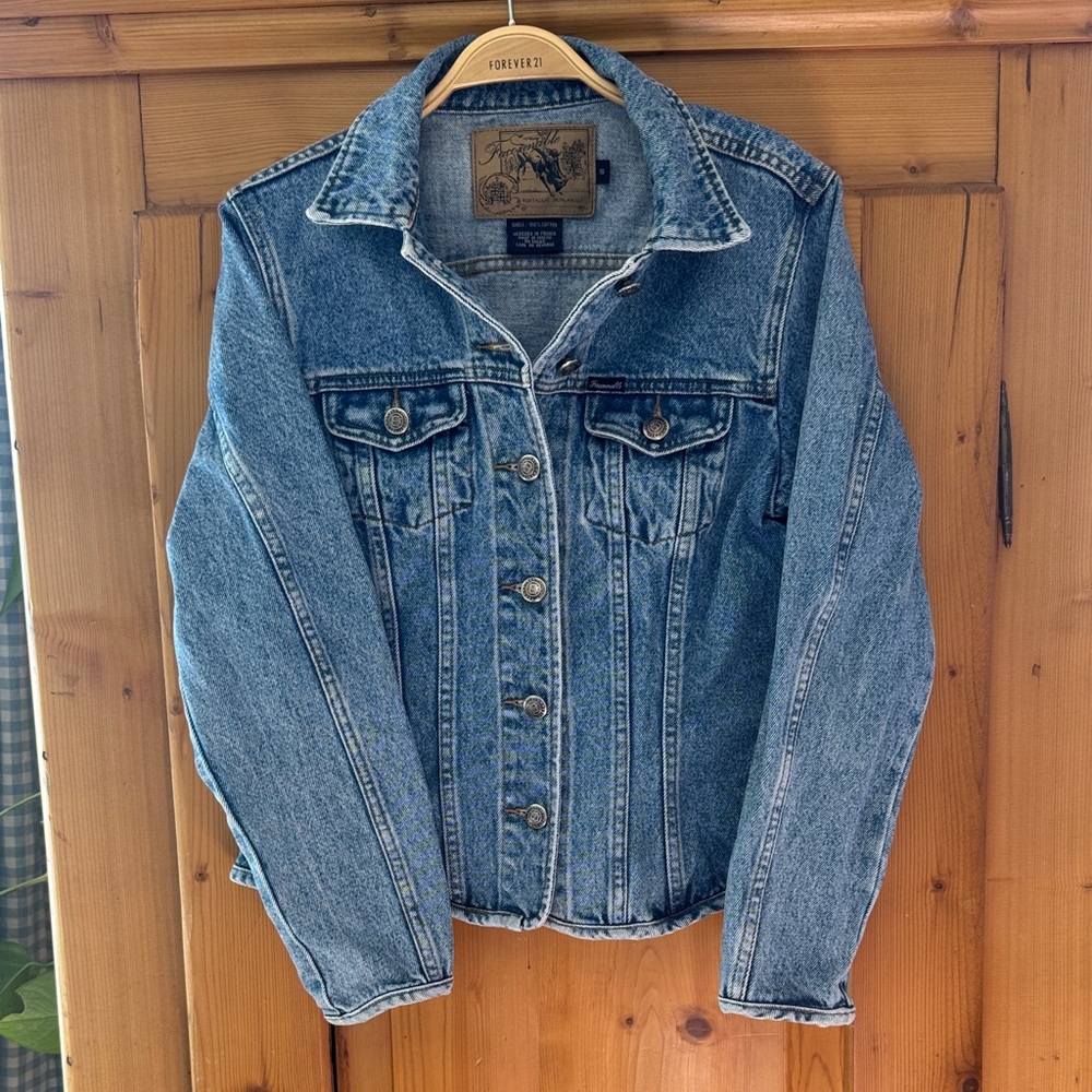 Vintage Light Wash Denim Jacket - Blue